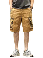 Men's Cargo Shorts with Camouflage Pocket Panels