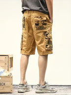 Men's Cargo Shorts with Camouflage Pocket Panels