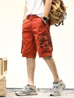 Men's Cargo Shorts with Camouflage Pocket Panels