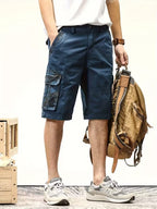Men's Cargo Shorts with Camouflage Pocket Panels