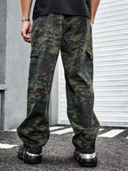 Men's Straight-Leg Cargo Pants with Flap Pockets