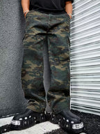 Men's Straight-Leg Cargo Pants with Flap Pockets